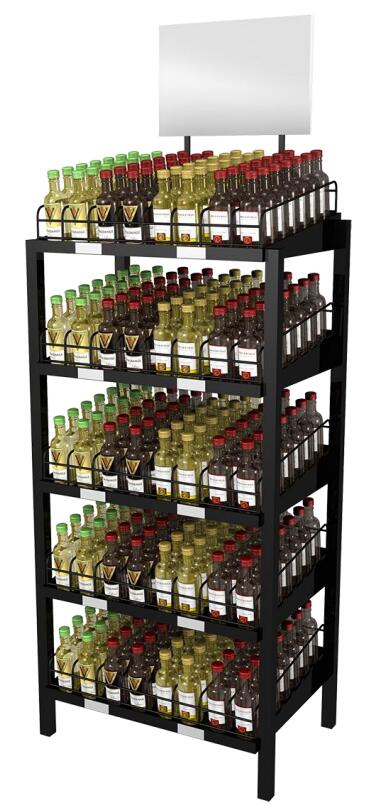 5 tier beverage display racks