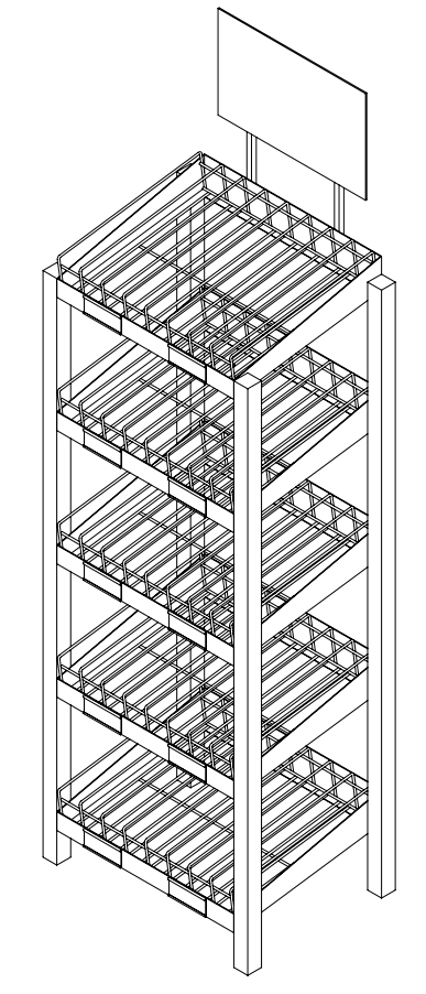5-tier floorstanding