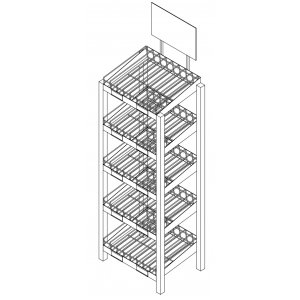 5-tier floorstanding