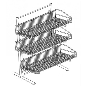 3-tier display racks